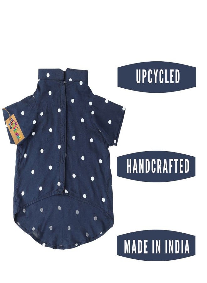 ويستيرن إرا قميص قطني مطبوع من ويسترن إيرا، قميص أساسي للكلاب يسمح بمرور الهواء، قميص فائق النعومة، قميص خفيف الوزن لطيف لحيواناتك الأليفة، ملابس مريحة للغاية للكلاب (مقاس كبير - 22 بوصة) (أزرق منقط) - Image 3